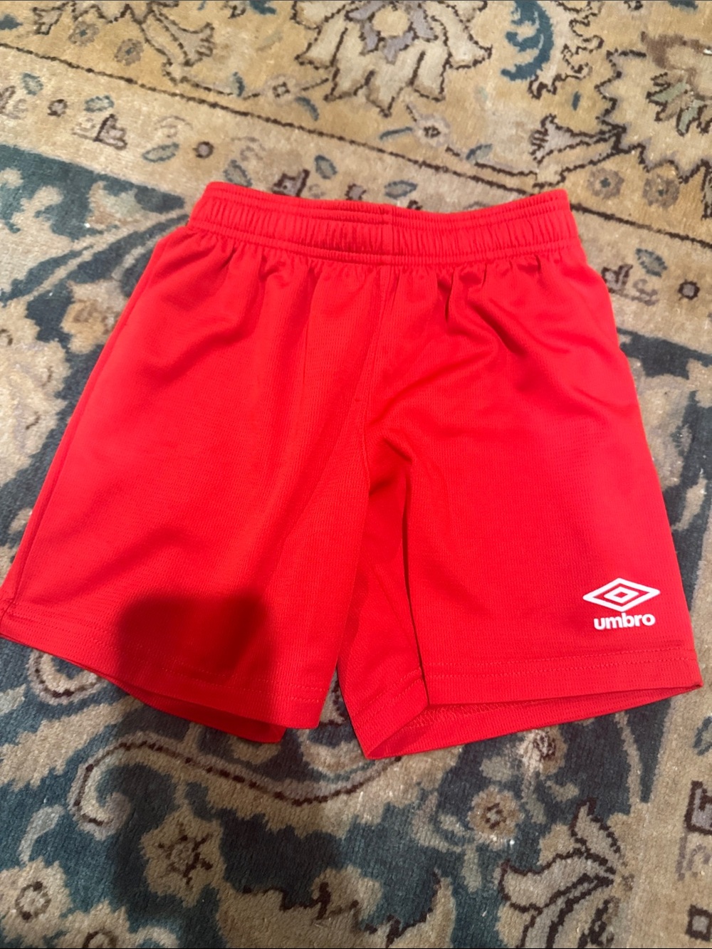 Umbro Red Boys Athletic Training Shorts
